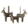 Maileg Dřevěný svícen Sob  Maileg Candle Holder, Medium Reindeer