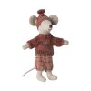 Maileg Myška na lyžích Big Sister 2024  Maileg Winter mouse with ski set, Big Sister Rose