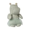 Maileg Lněný hroch s baletní sukýnkou Mint  Maileg Safari Friends, Hippo w. Skirt, Small - Mint