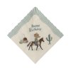 Maileg Papírové ubrousky Happy Birthday Cowboy  Maileg Napkin Happy Birthday Cowboy