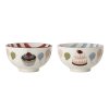 Bloomingville Kameninové misky Darby 500 ml 2 ks  Bloomingville Darby Bowl, Red, Stoneware