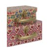 konges sloejd boerneopbevaringsboks konges sloejd 2 pack suitcase pink 2633614