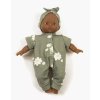 minikane vetements poupees babies combinison lili avec headband en coton marguerites