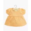 dressing poupee made in france minikane babies robe faustine a manches ballons en gaze de coton abricot