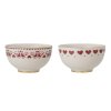 Bloomingville Kameninové misky Jolly 500 ml 2 ks  Bloomingville Jolly Bowl, Red, Stoneware