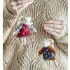 Bloomingville Plstěné ozdoby myšky andílci  Bloomingville Peo Ornament, Red, Wool