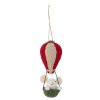 Bloomingville Plstěná ozdoba myška v balónu  Bloomingville Peo Ornament, Green, Wool