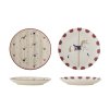 Bloomingville Dezertní talířky Merry-go-round 2 ks  Bloomingville Merry-go-round Plate, Red, Stoneware