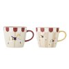 Bloomingville Kameninové hrnečky Merry-go-round 2 ks  Bloomingville Merry-go-round Mug, Red, Stoneware