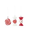 Bloomingville Sada skleněných ozdob Festive 3 ks  Bloomingville Festive Ornament, Red, Glass