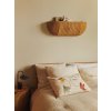 fermLIVING Nástěnná proutěná polička / košík  fermLIVING Braided Wall Pocket - 75x25 - Natural