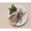 Maileg Lněný ubrousek s výšivkou Wreath  Maileg Fabric Napkin - Wreath