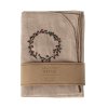 Maileg Lněný ubrousek s výšivkou Wreath  Maileg Fabric Napkin - Wreath