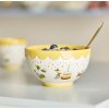 Bloomingville Kameninová miska s narozeninovým motivem Yellow  Bloomingville Celebrate Bowl, Yellow, Stoneware