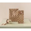 Maileg Papírový sáček Checker Rose/Ocher - velký  Maileg Gift Bag, Medium