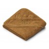 LW12564 Albert hooded towel 9457 Mr bear golden caramel Extra 0