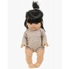Collection Minikane poupee gordis nouveautes automne hiver 2021 les ptits basiques bodie manches longues lin look