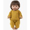 Collection Minikane poupee gordis nouveautes automne hiver 2021 ensemble liam moleton coton moutarde look