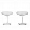 fermLIVING Skleničky na šampaňské set 2 ks  fermLIVING Ripple Champagne Saucers Set of 2 Clear