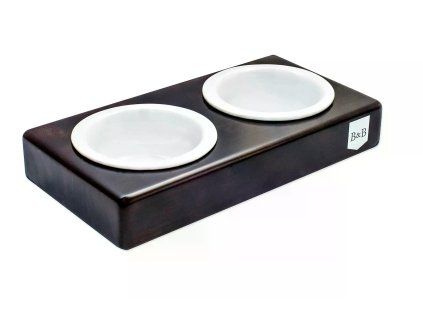 dog bowl duo ceramic chestnut bowlandbonerepublic p1