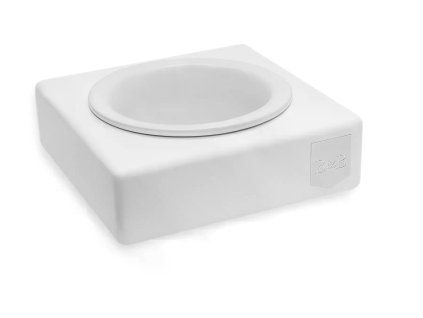 dog bowl solo ceramic white bowlandbonerepublic p1