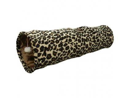 Tunel textilní pro kočky 90x25cm Flamingo leopard