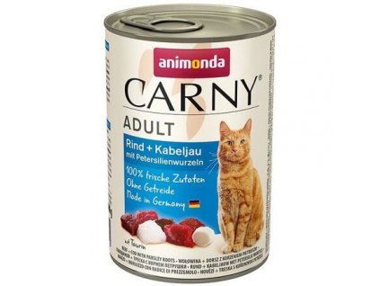 ANIMONDA konzerva CARNY Adult -hovězí, treska, petržel 400g