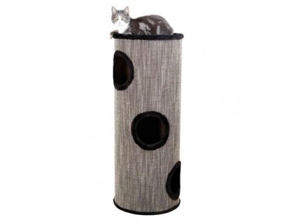 Škrabací válec pro kočky TOWER AMADO, 100cm, šedý melír/černá