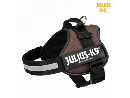 Julius-K9 silový postroj 0/M-L 58-76 cm, kávová hnědá - DOPRODEJ