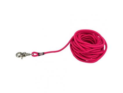 Stopovací vodítko kulaté, vypouštěcí karabina - fuchsia S-L:15m/6mm