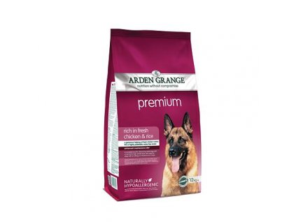Arden Grange Premium rich in fresh Chicken & Rice balení 2 kg