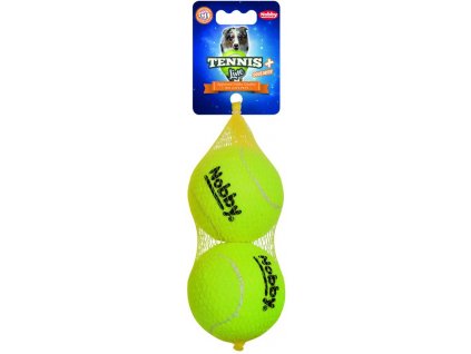 Nobby hračka tenisový míček L pískátko 9cm 2ks