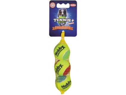 Nobby Tennis Line hračka tenisový míček barevný XS 4,5cm 3ks