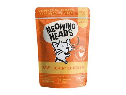 MEOWING HEADS Paw Lickin’ Chicken kapsička 100g