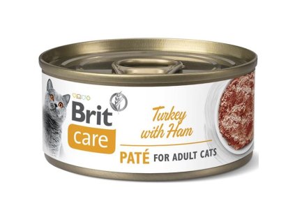 Brit Care Cat konz. Turkey Paté with Ham 70 g