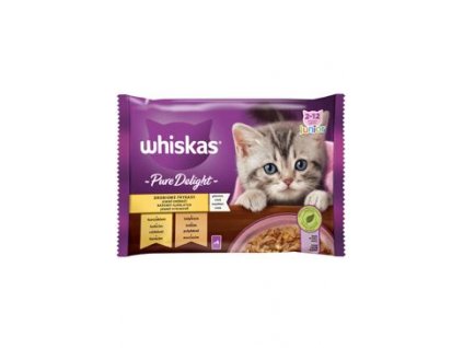 Whiskas kaps. Pure Delight Junior drůbeží v želé 4x85g