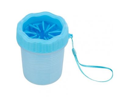 PAW CLEANER - kalíšek k čištění tlapek, silikon/plast, modrá M-L