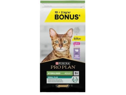 Pro Plan Cat Adult Sterilised Renal Plus krůta 10 + 2 kg