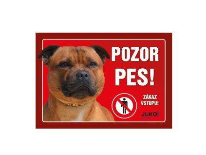 Cedulka Juko STAFORDŠIRSKÝ BULTERIÉR