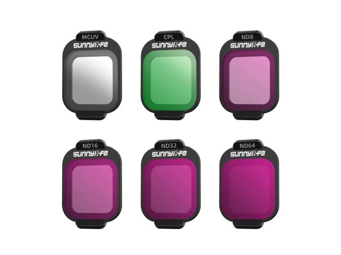 Filtry MCUV, CPL, ND8, ND16, ND32, ND64 Sunnylife do DJI Flip