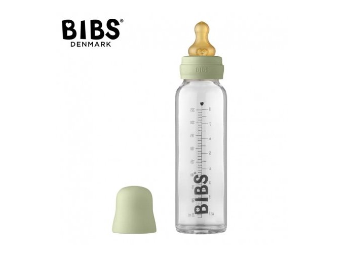 BIBS 5014250 ŠALVĚJ 225 ML SKLENĚNÁ LÁHEV PROTI KOLICE