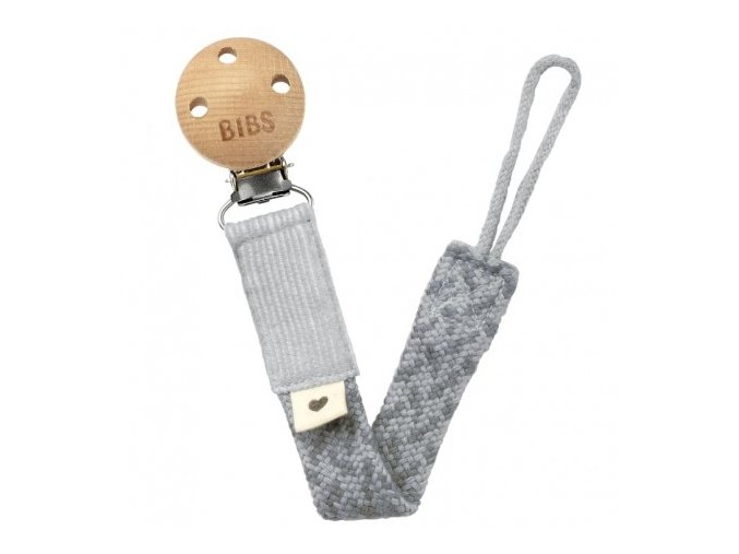 BIBS 9401102 PACIFIER BRAID dummy tag 100% organická bavlna GOTS Cloud/Iron