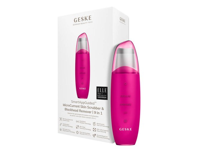 Skin Scrubber & Blackhead Remover 9in1 Geske with APP (magenta)
