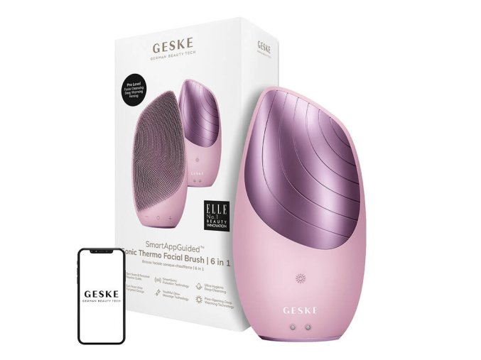 Sonic Thermo Facial Brush 6 in 1 Geske with APP (pink)