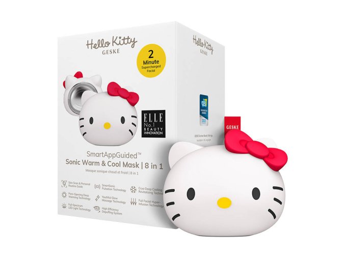 Sonic Facial Massager Warm & Cool 8 in 1 Geske with APP (Hello Kitty starlight)