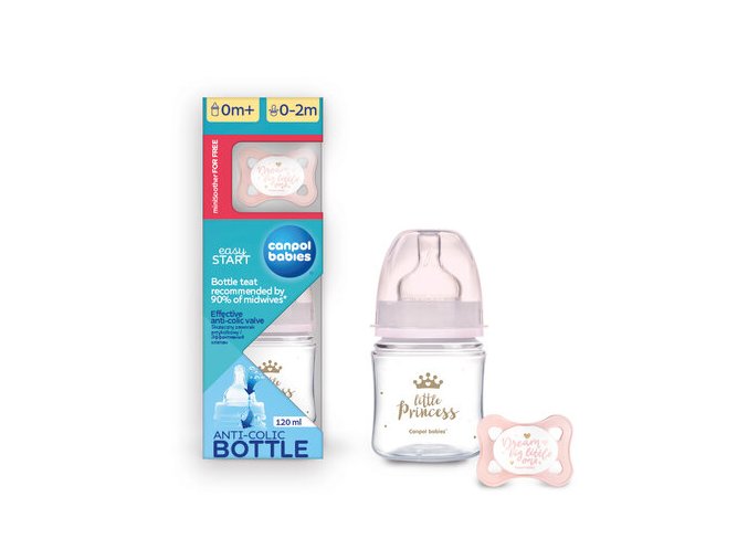 CANPOL 0310 Startovací sada Láhev 120ml+ figurína MINI girl mix
