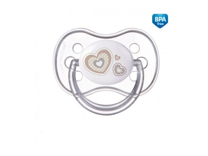 CANPOL 22/563 Smoczek uspokajający silikonowy okrągły 6-18m-cy NEWBORN BABY