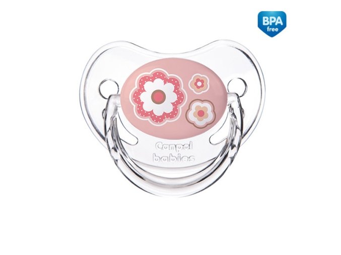 CANPOL 22/566 Smoczek uspokajający silikonowy anatomiczny 6-18m Newborn różowy
