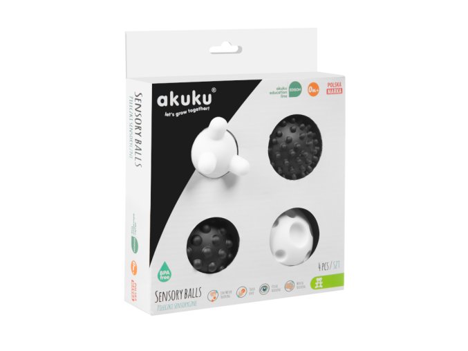 AKUKU A0469 Zestaw piłeczek sensorycznych czarno-białe