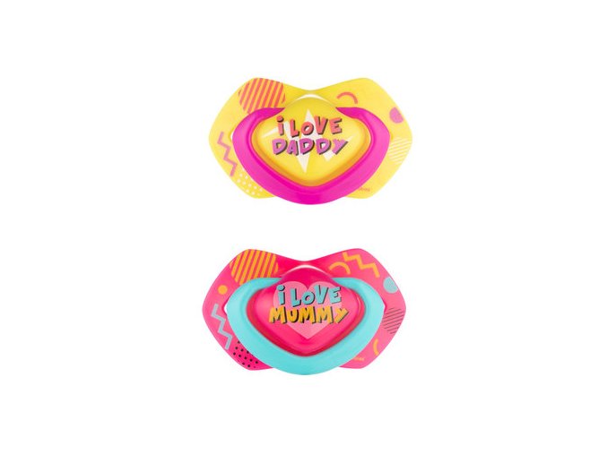 CANPOL 22/654 Symetrický silikonový dudlík 18+ Neon Love pink